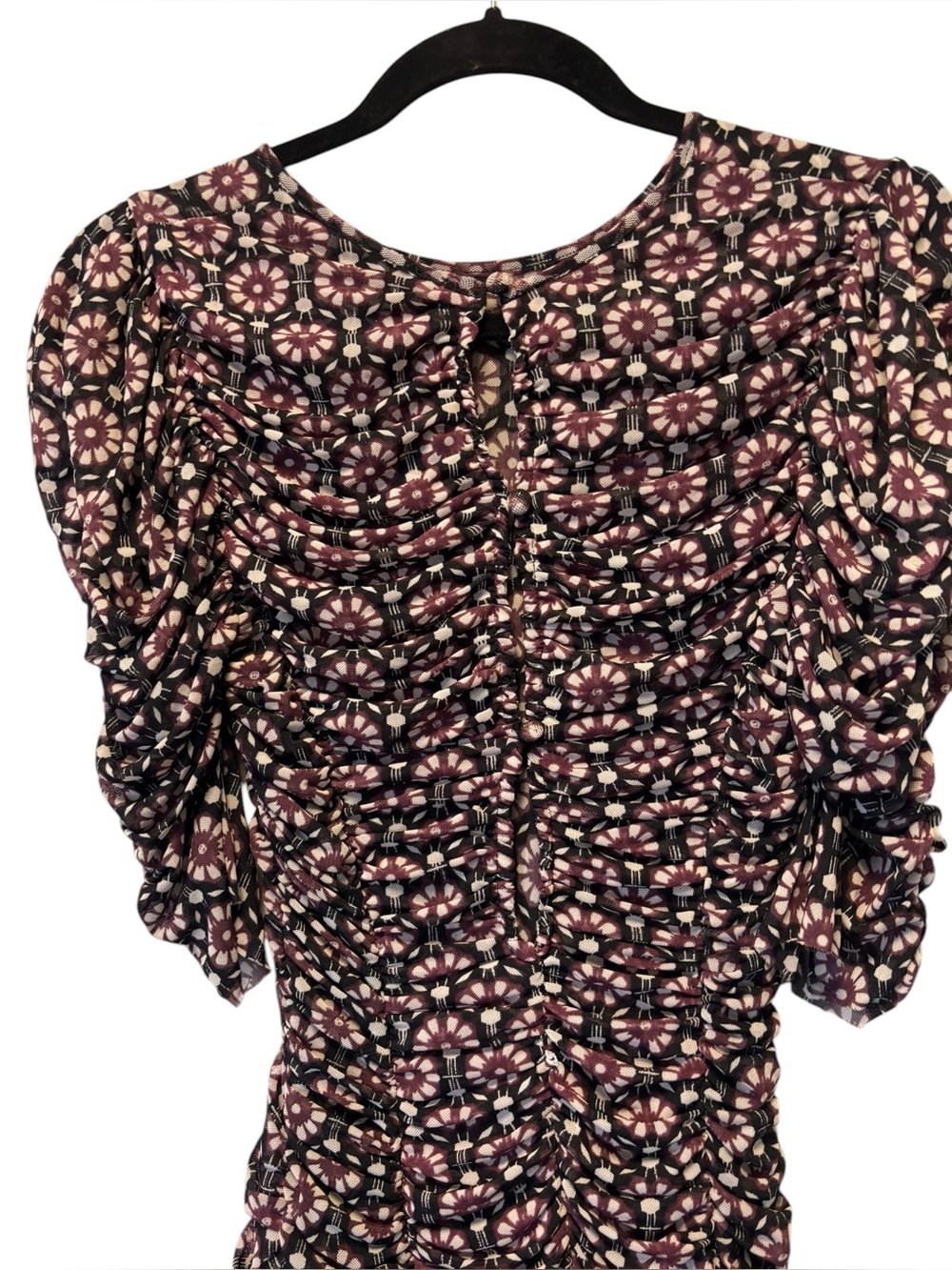 FREE PEOPLE Briella Twilight Combo Ruched Slit Midi Dress - Picture 8 of 12